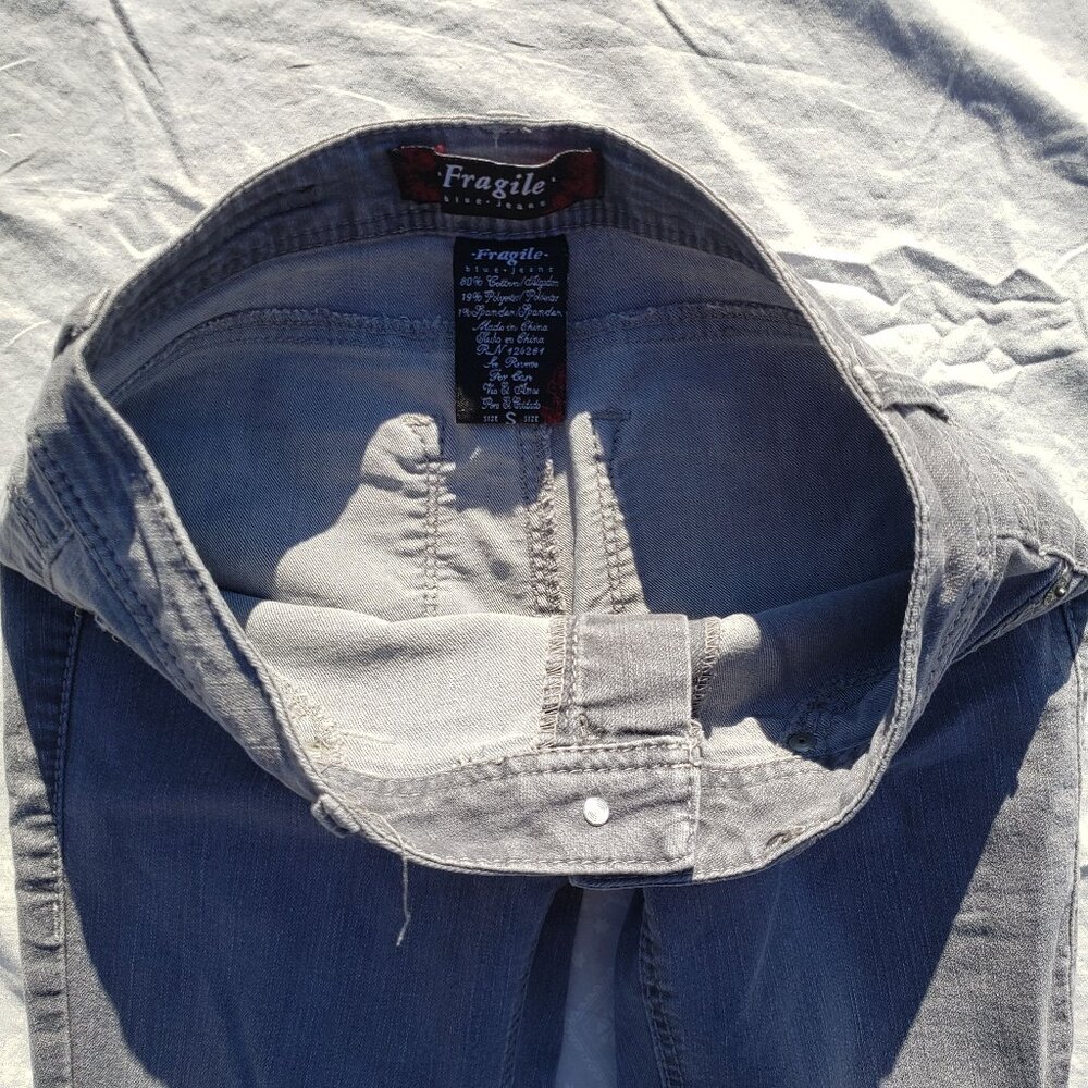 Fragile Denim Stretch Jeans - Grey - Size Small - image 6